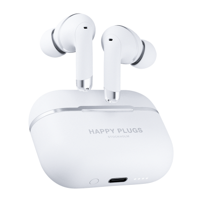 Happy Plugs Air 1 Active Noise Cancelling Headphones in White  - 105-1639