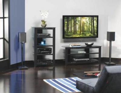 Sanus Natural Series Wood Pillar Speaker Stand - NF30b