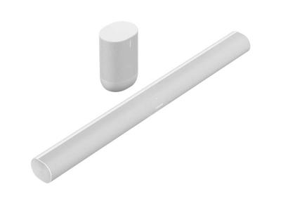 Sonos Multiroom Home Theatre in White - Two Room Set with Arc and Move (W)