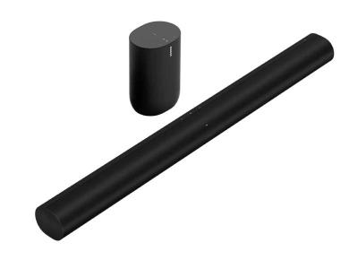 Sonos Multiroom Home Theatre in Black - Two Room Set with Arc and Move (B)