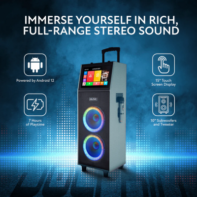 Dolphin Portable Karaoke Machine with 2 Wireless mics - KB-2100R