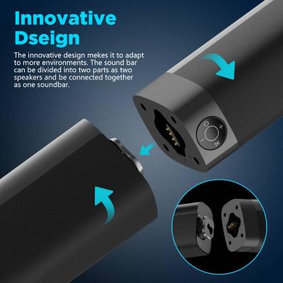 DBI International 2-Piece 70W Bluetooth Soundbar with HDMI ARC - DBI-KY8000