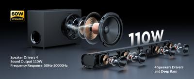 DBI International 2.1 Channel Home Soundbar with Wireless Subwoofer - DBI-KY2023E