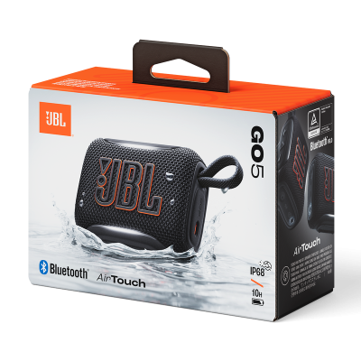 JBL GO 5 Portable Bluetooth Waterproof Speaker in Black - JBLGO5BLKAM