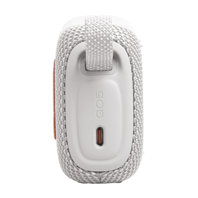 JBL GO 5 Portable Bluetooth Waterproof Speaker in White - JBLGO5WHTAM